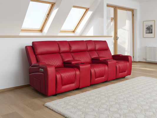 Florence Cinema 3 Seater Sofa - Red