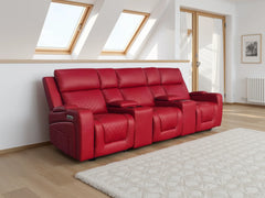 Florence Cinema 3 Seater Sofa - Red