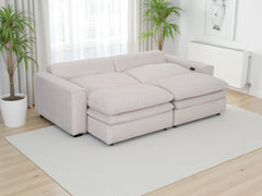 Florence Cloud Electric Seat Extension Sofa Bed  - Beige