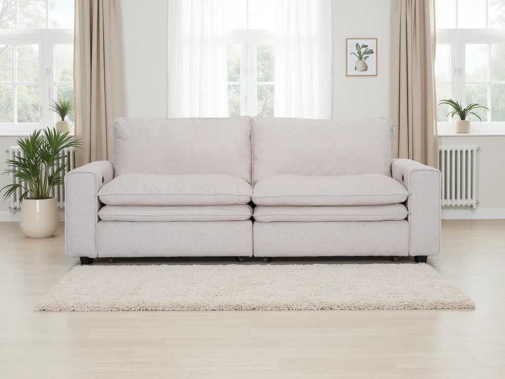 Florence Cloud Electric Seat Extension Sofa Bed  - Beige