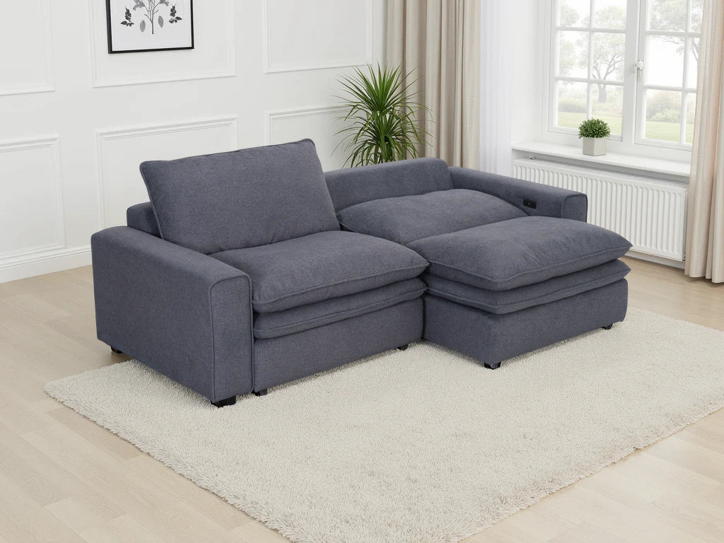 Florence Cloud Electric Seat Extension Sofa Bed - Grey