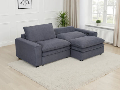 Florence Cloud Electric Seat Extension Sofa Bed - Grey