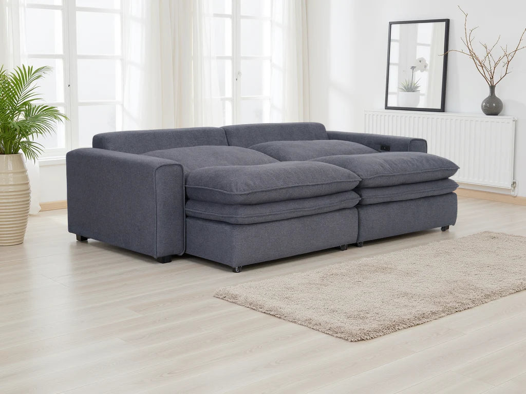 Florence Cloud Electric Seat Extension Sofa Bed - Grey