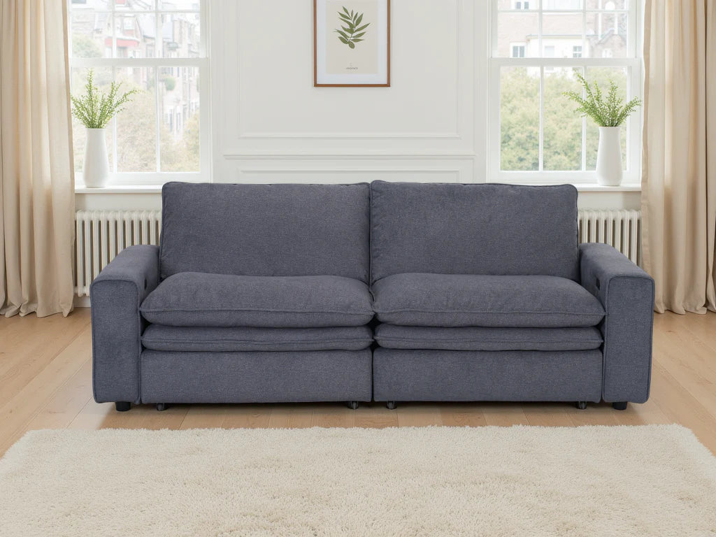 Florence Cloud Electric Seat Extension Sofa Bed - Grey