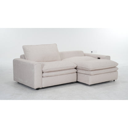 Florence Cloud Electric Seat Extension Sofa Bed  - Beige
