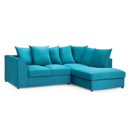 Florus Right Hand Facing Corner Sofa - Teal