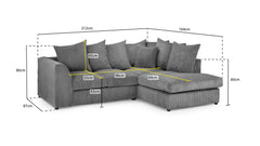 Florus Sofa Set  - Grey