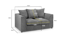 Florus Sofa Set  - Grey