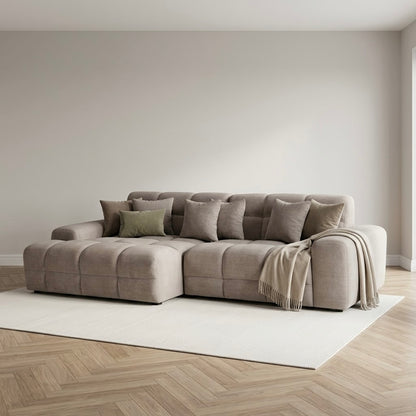 Jacob Sofa Latte Left Hand Facing Corner