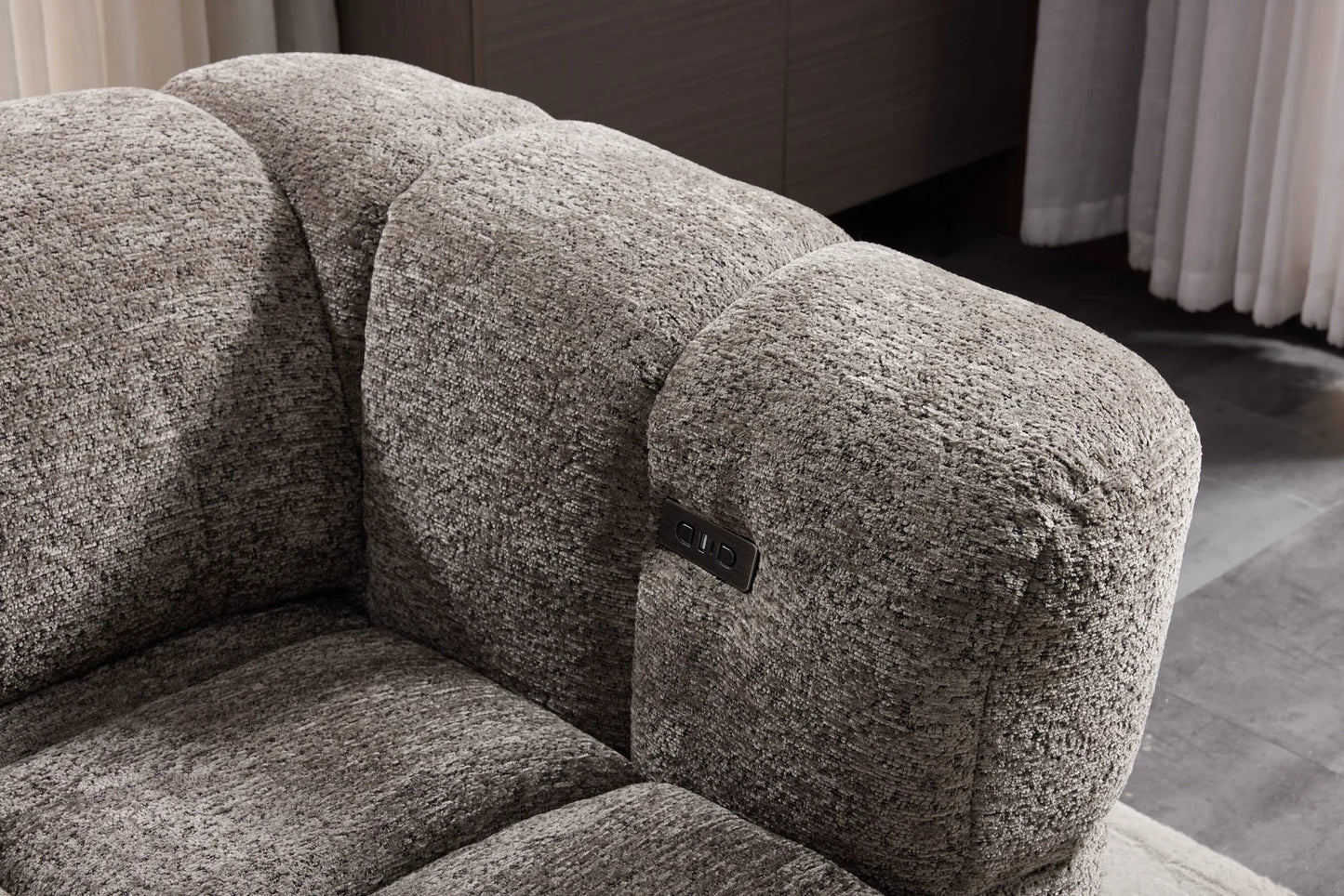 Ventura Power Slider 3 Seater Sofa - Grey