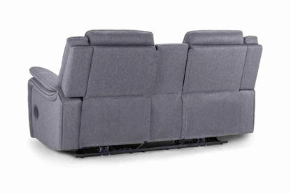 Galaxy Tech Fabric 3+2 Seater Sofa - Grey
