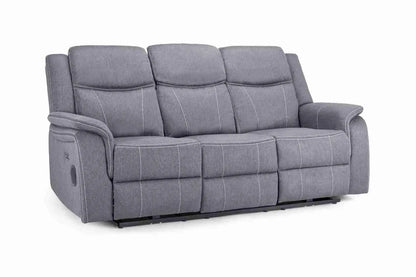 Galaxy Tech Fabric 3+2 Seater Sofa - Grey