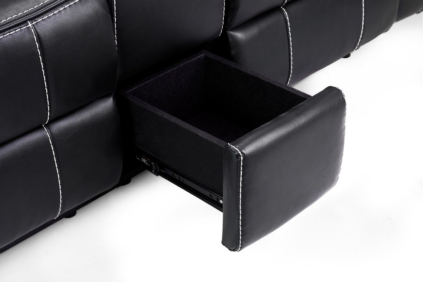 Galaxy Tech Recliner Leather 2 Seater Sofa