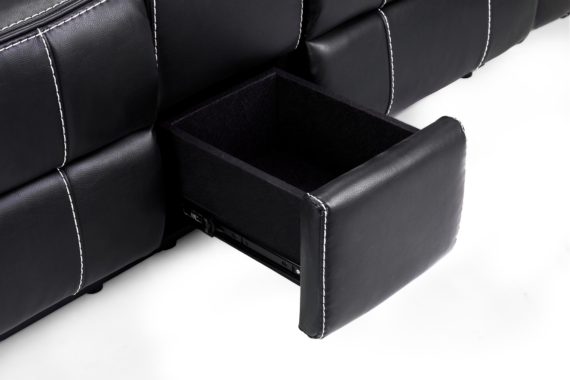 Galaxy Tech Recliner Leather 2 Seater Sofa