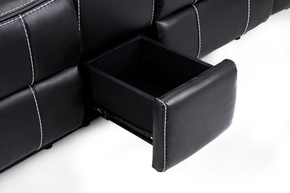 Galaxy Tech Recliner Leather 2 Seater Sofa