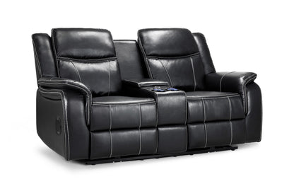 Galaxy Tech Recliner Leather 2 Seater Sofa
