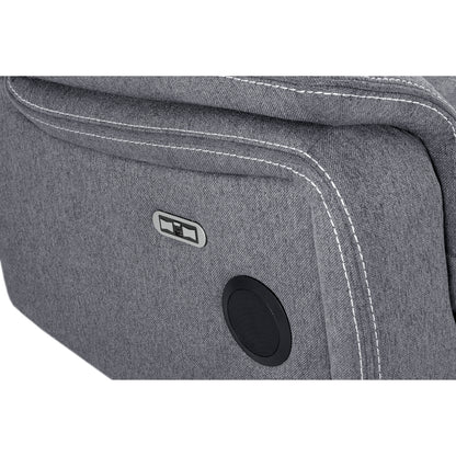 Galaxy Tech Recliner Fabric 2 Seater - Grey