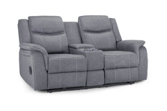 Galaxy Tech Recliner Fabric 2 Seater - Grey