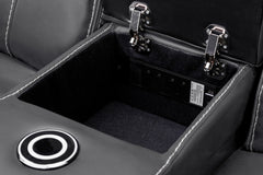 Galaxy Tech Recliner Leather 2 Seater Sofa