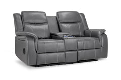 Galaxy Tech Recliner Leather 2 Seater Sofa