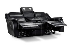 Galaxy Tech Recliner Leather 3 Seater
