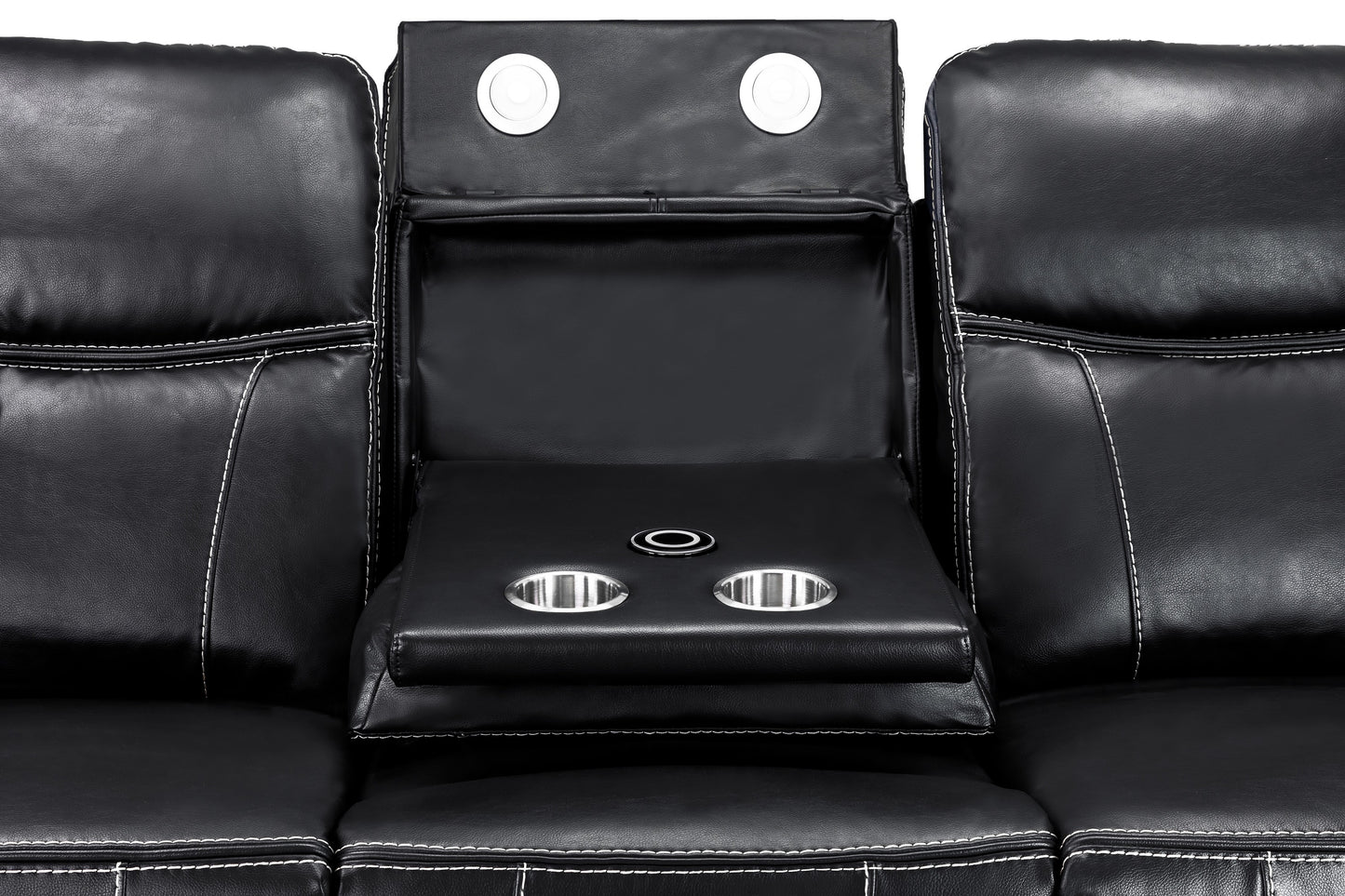 Galaxy Tech Recliner Leather 3 Seater