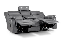 Galaxy Tech Recliner Leather 3 Seater