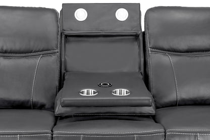 Galaxy Tech Recliner Leather 3 Seater