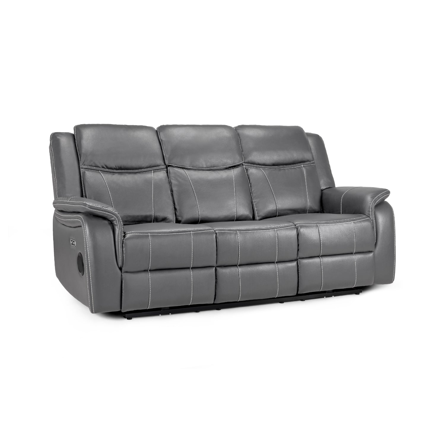 Galaxy Tech Recliner Leather 3 Seater