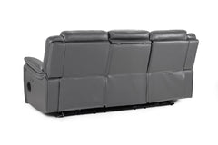 Galaxy Tech Recliner Leather 3 Seater