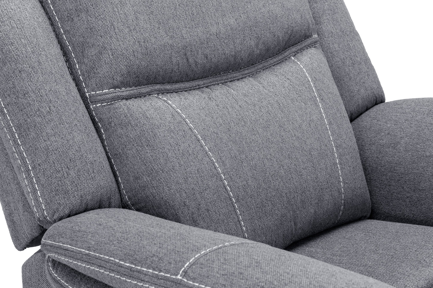 Galaxy Tech Recliner Fabric Armchair - Grey