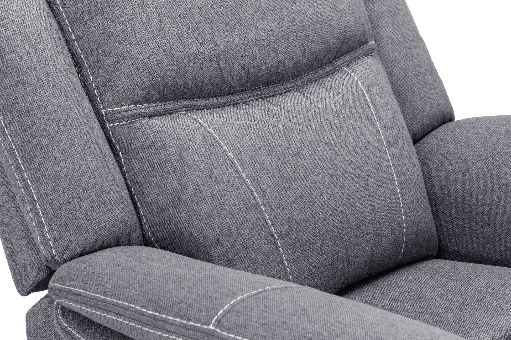 Galaxy Tech Recliner Fabric Armchair - Grey