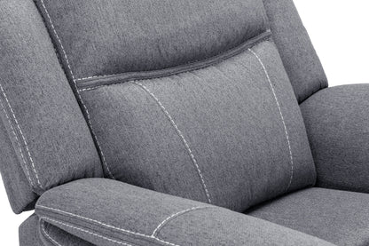 Galaxy Tech Recliner Fabric Armchair - Grey