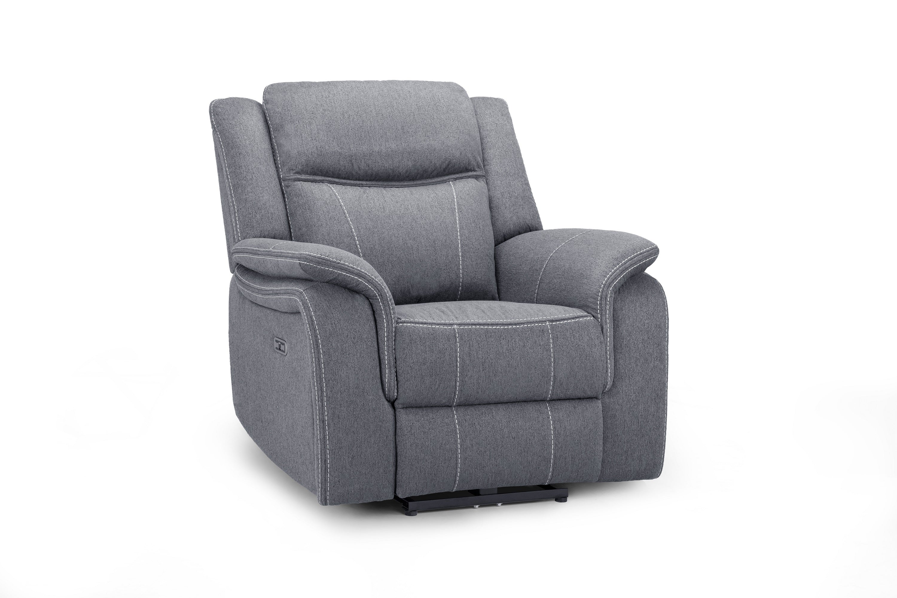 Galaxy Tech Recliner Fabric Armchair - Grey