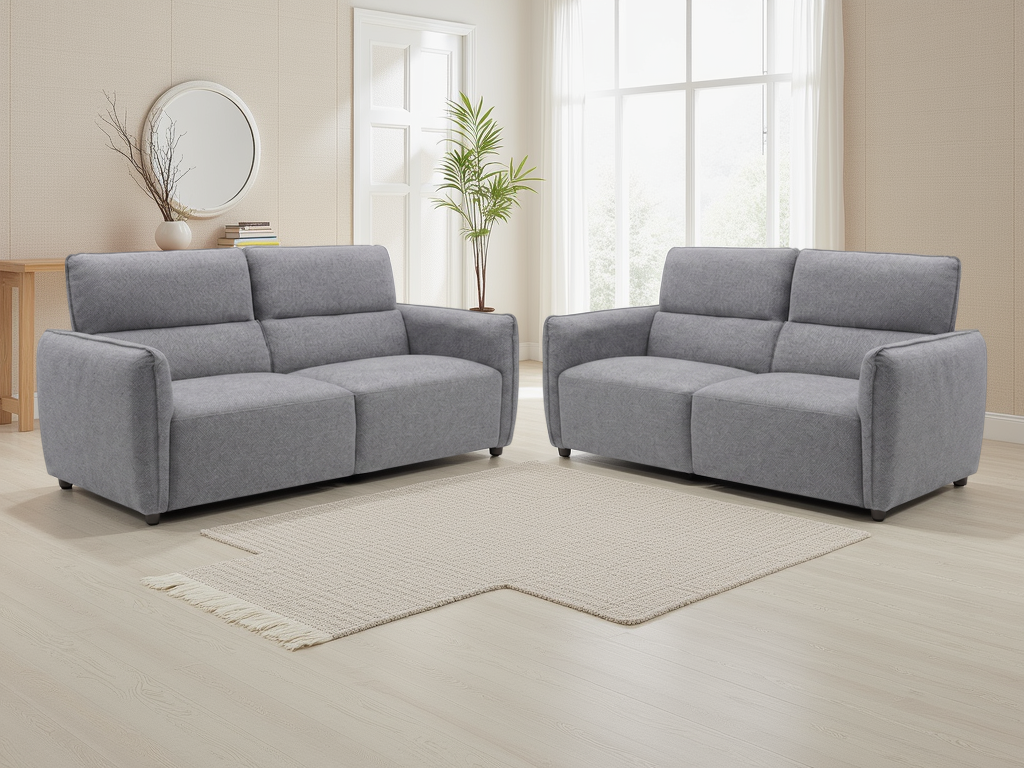 Ascot Grey 3+2 Seater Sofa Set