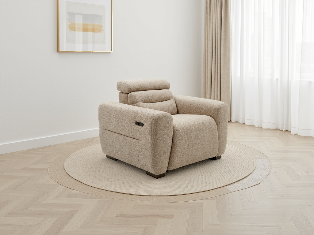 Tokyo Electric Recliner Beige 3+2+1 Seater