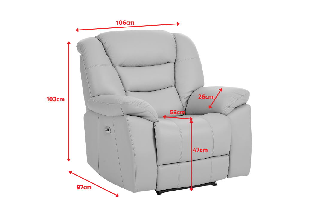 Giovanni 1 Seater - Dimensions Diagram