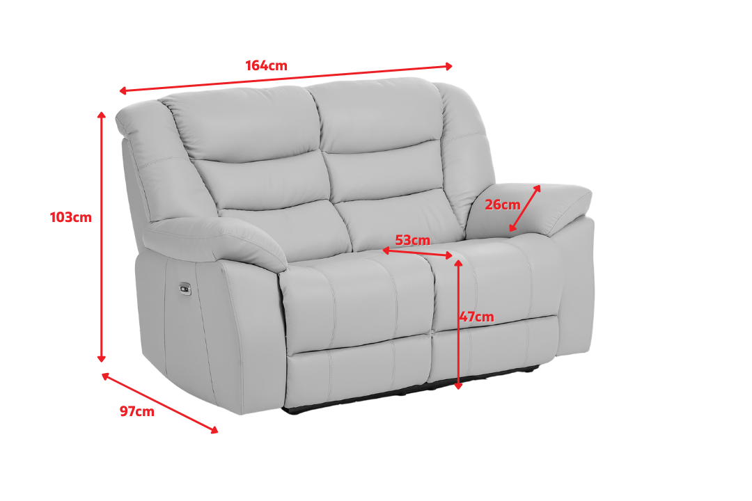Giovanni 2 Seater - Dimensions Diagram