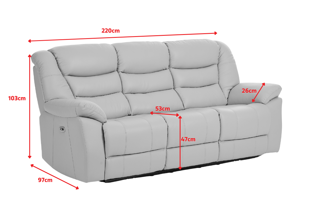 Giovanni 3 Seater - Dimensions Diagram