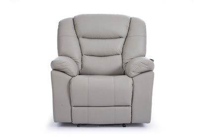 Giovanni 1 Seater Electric Recliner Chair - Grey Leather - Image 4
