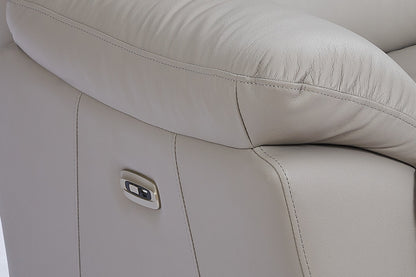 Giovanni 2 Seater Electric Recliner Sofa - Grey Leather - Image 7