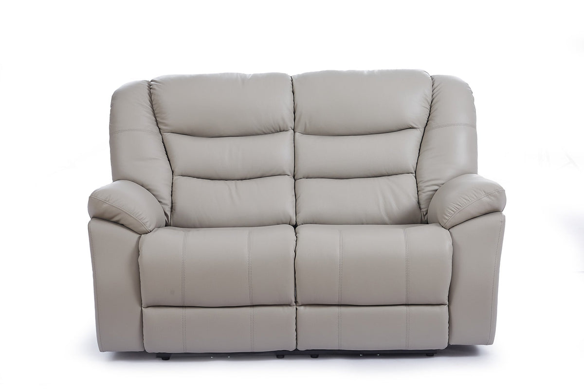 Giovanni 2 Seater Electric Recliner Sofa - Grey Leather - Image 4