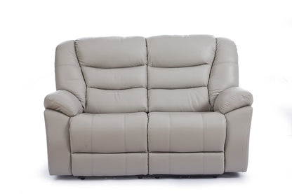 Giovanni 2 Seater Electric Recliner Sofa - Grey Leather - Image 4