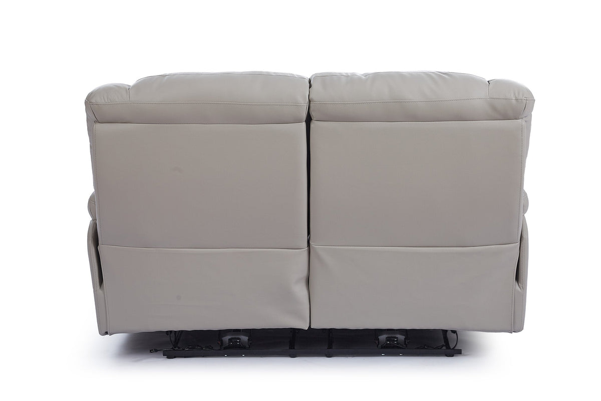 Giovanni 2 Seater Electric Recliner Sofa - Grey Leather - Image 5