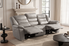 Giovanni 3 Seater Electric Recliner Sofa - Grey Leather - Image 1