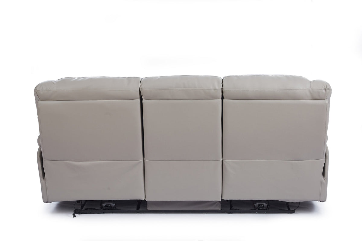 Giovanni 3 Seater Electric Recliner Sofa - Grey Leather - Image 5