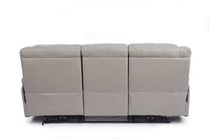 Giovanni 3 Seater Electric Recliner Sofa - Grey Leather - Image 5