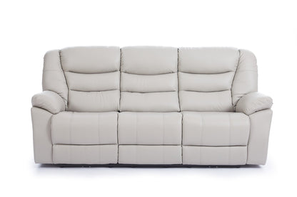 Giovanni 3 Seater Electric Recliner Sofa - Grey Leather - Image 2