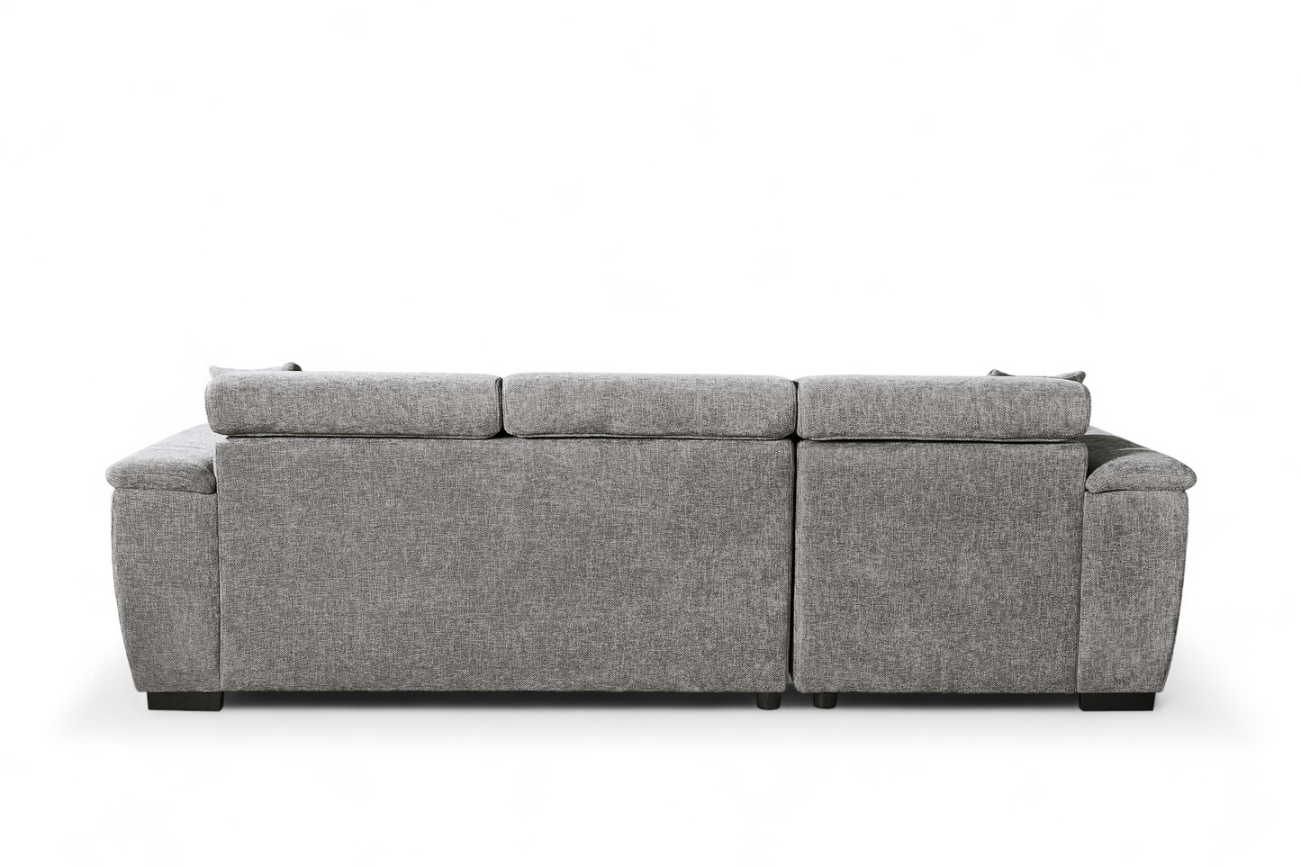 Grey Chenille Fabric Corner Sofabed with Storage
