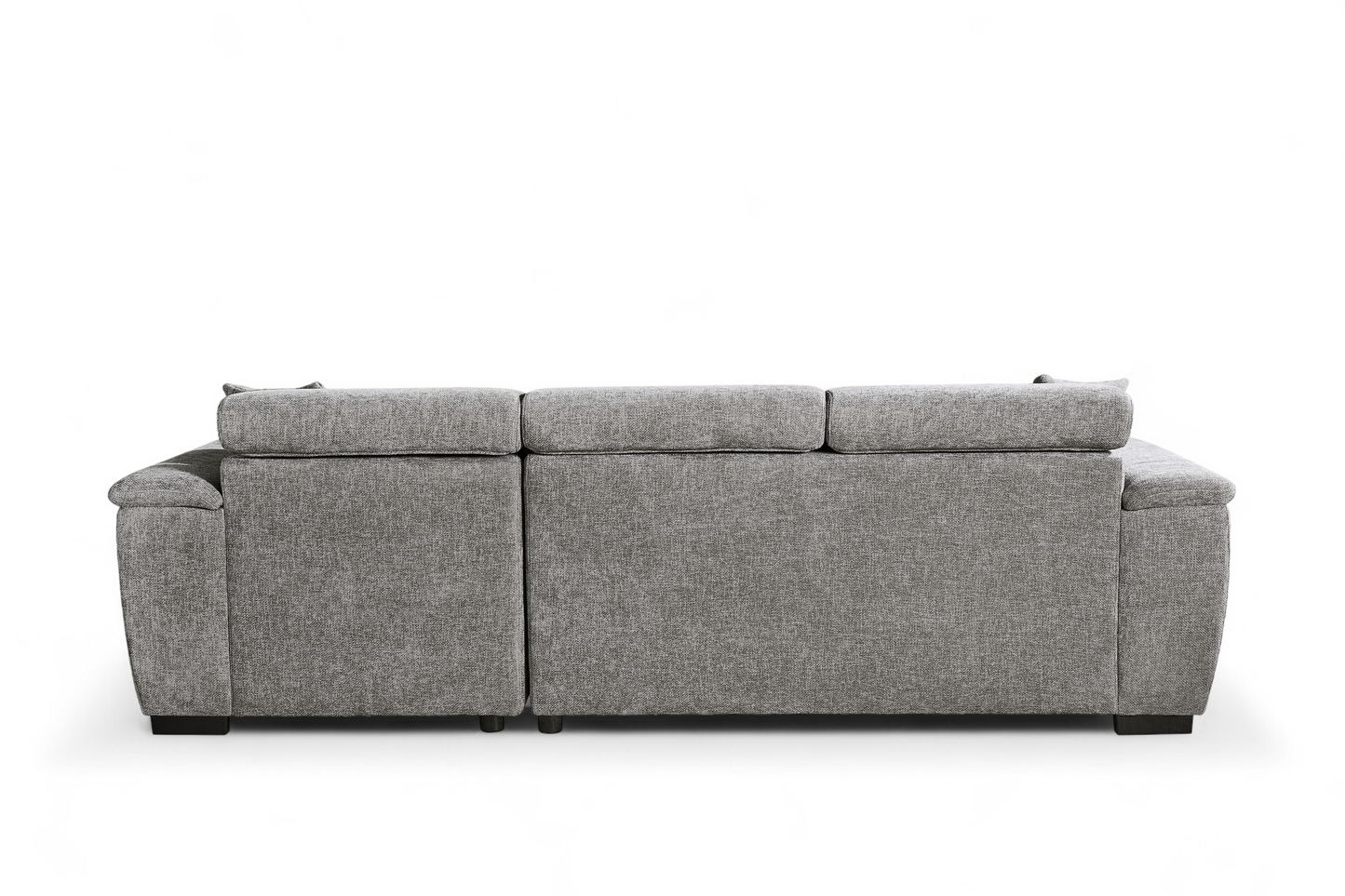 Grey Chenille Fabric Corner Sofabed with Storage